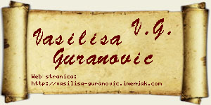 Vasilisa Guranović vizit kartica